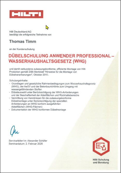 Duebel Schulung Timm Feb 2026